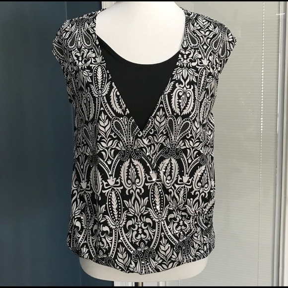 Sleeveless wrap‎ front blouse top shirt Sz M - Picture 7 of 11